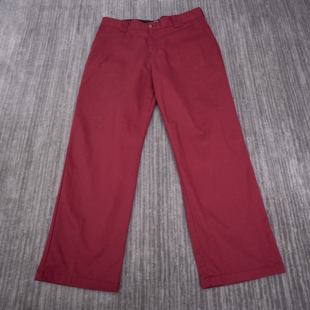 Dickies Skateboarding Pants Men 34x30 Burgundy Excellent Jamie Foy Flex